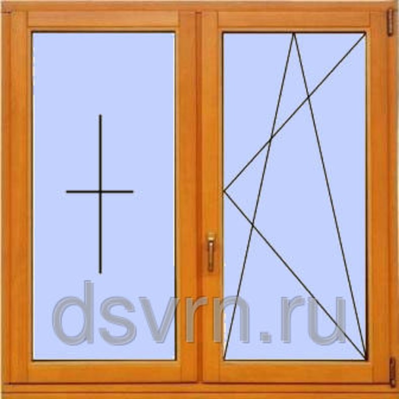 Окно деревянное со стеклопакетом