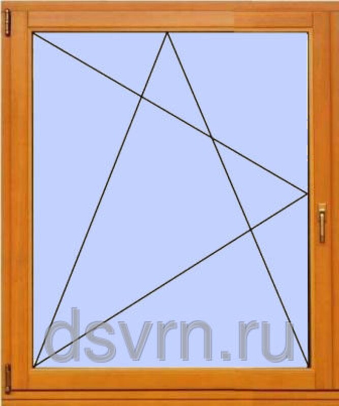 Окно деревянное одностворчатое, поворотно-откидное